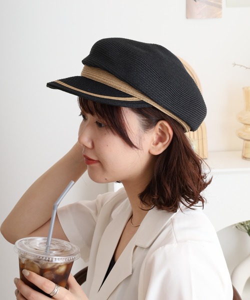 Sense of Grace（センスオブグレース）の「ペーパーブレード　マリンキャスケット（キャスケット・レディース・ブラック/ベージュ・FREE）」の13枚目の写真