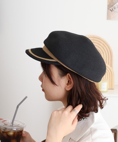 Sense of Grace（センスオブグレース）の「ペーパーブレード　マリンキャスケット（キャスケット・レディース・ブラック/ベージュ・FREE）」の14枚目の写真