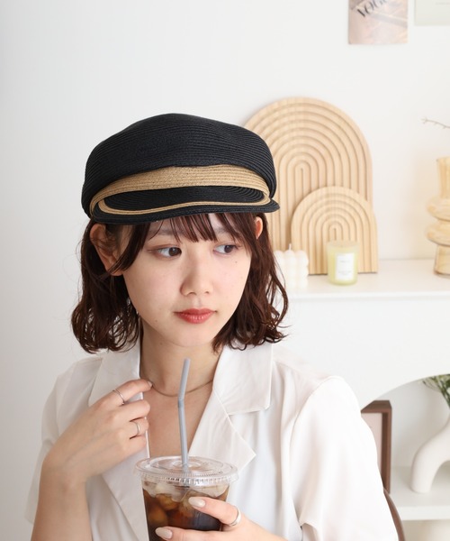 Sense of Grace（センスオブグレース）の「ペーパーブレード　マリンキャスケット（キャスケット・レディース・ブラック/ベージュ・FREE）」の11枚目の写真