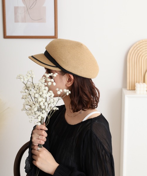 Sense of Grace（センスオブグレース）の「ペーパーブレード　マリンキャスケット（キャスケット・レディース・ブラック/ベージュ・FREE）」の10枚目の写真