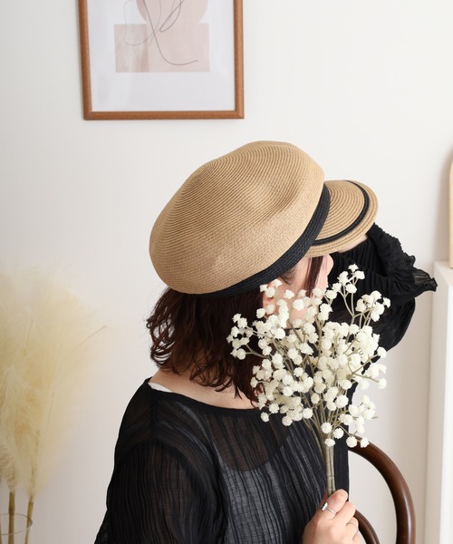 Sense of Grace（センスオブグレース）の「ペーパーブレード　マリンキャスケット（キャスケット・レディース・ブラック/ベージュ・FREE）」の7枚目の写真