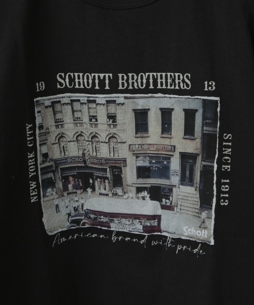 schott（ショット）の「SCHOTT/別注 "PHOTO" S/S TEE（Tシャツ/カットソー・メンズ・ブラック/ホワイト・L/M）」の4枚目の写真