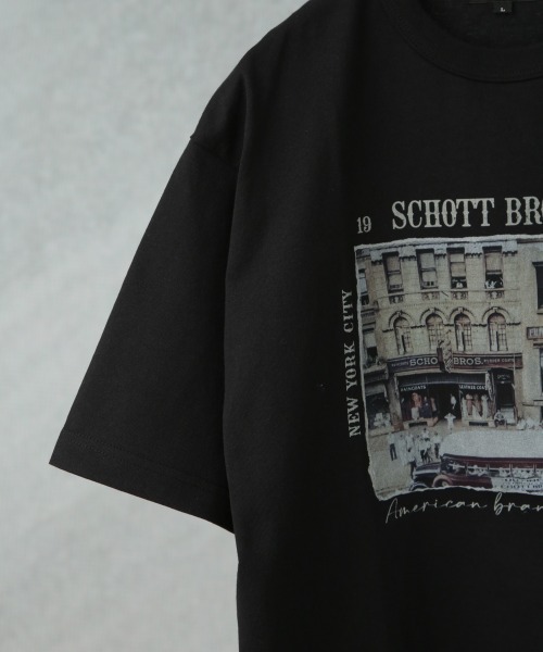 schott（ショット）の「SCHOTT/別注 "PHOTO" S/S TEE（Tシャツ/カットソー・メンズ・ブラック/ホワイト・L/M）」の6枚目の写真