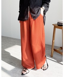 reca | 無地/ストライプエンボス加工イージーパンツ(その他パンツ)