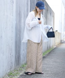 reca（レカ）の「無地/ストライプエンボス加工イージーパンツ（その他パンツ）」