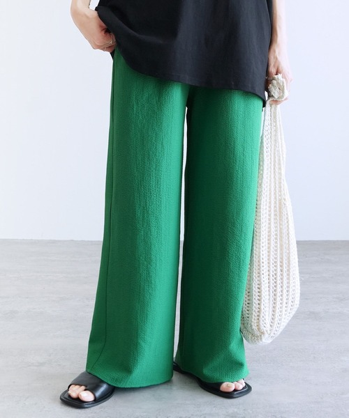 reca（レカ）の「無地/ストライプエンボス加工イージーパンツ（その他パンツ・レディース・ブルー系その他2/ブラック/ブルー/グリーン/テラコッタ/ブルー系その他/ブラウン系その他/ブラック系その他/グリーン系その他・M）」の14枚目の写真