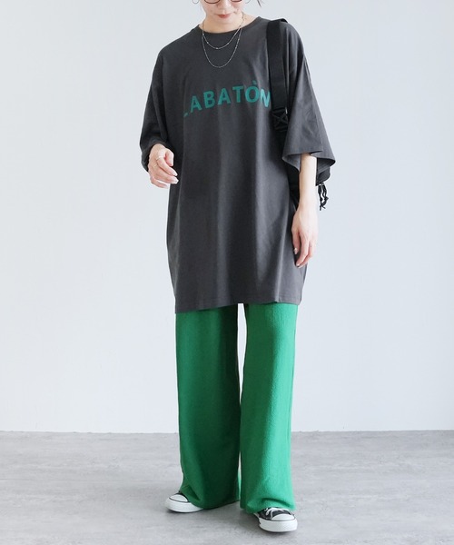 reca（レカ）の「無地/ストライプエンボス加工イージーパンツ（その他パンツ・レディース・ブルー系その他2/ブラック/ブルー/グリーン/テラコッタ/ブルー系その他/ブラウン系その他/ブラック系その他/グリーン系その他・M）」の16枚目の写真