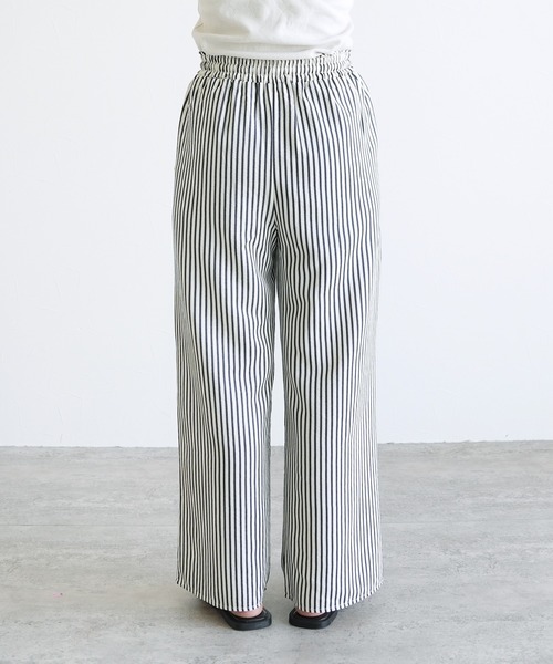 reca（レカ）の「無地/ストライプエンボス加工イージーパンツ（その他パンツ・レディース・ブルー系その他2/ブラック/ブルー/グリーン/テラコッタ/ブルー系その他/ブラウン系その他/ブラック系その他/グリーン系その他・M）」の19枚目の写真