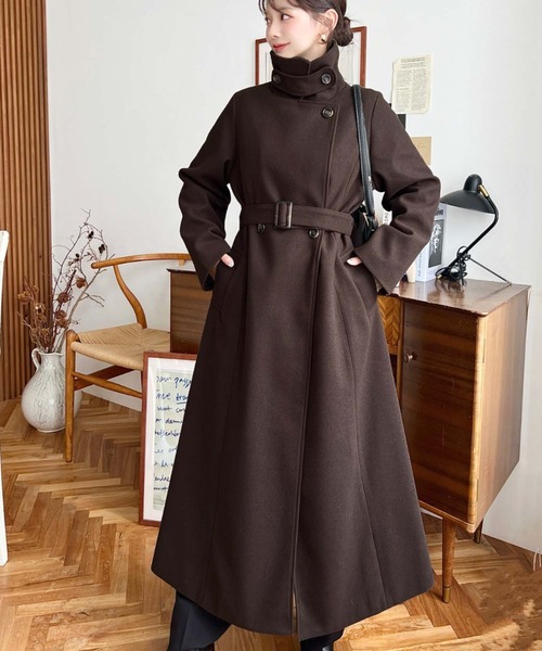 セール】ニットモッサ2WAYアレンジカラーウエストシェイプフレアレディ