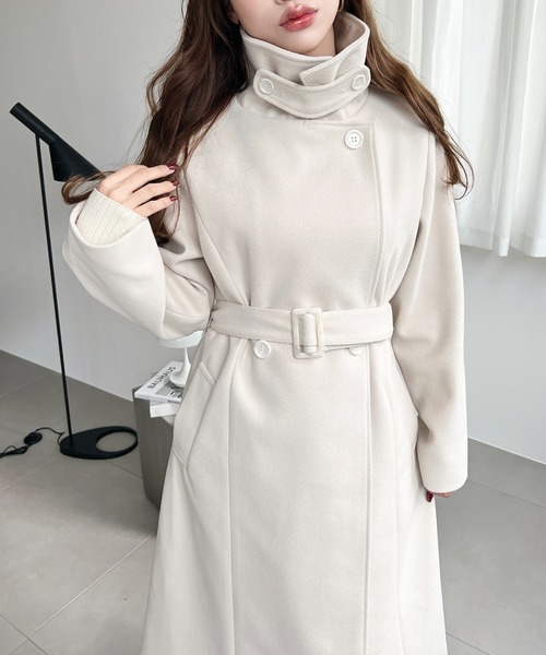 セール】ニットモッサ2WAYアレンジカラーウエストシェイプフレアレディ