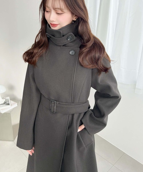 セール】ニットモッサ2WAYアレンジカラーウエストシェイプフレアレディ