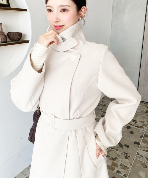 セール】ニットモッサ2WAYアレンジカラーウエストシェイプフレアレディ