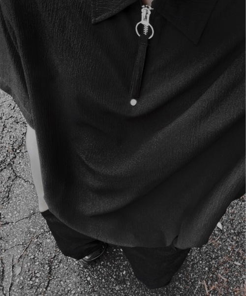 CODE CRINKLE HALF ZIP SHIRT / コードクリンクルハーフジップ