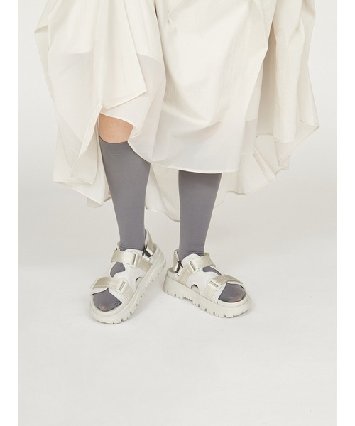 emmi（エミ）の「セミシアーハイソックス（ソックス/靴下・レディース・グレー/ブラック/アイボリー・FREE）」の5枚目の写真