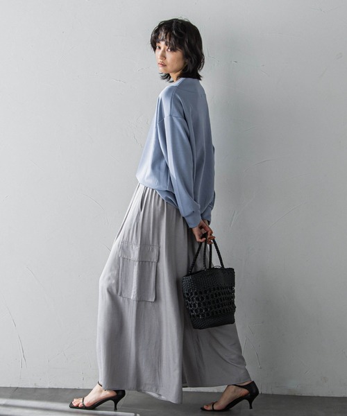 MAYSON GREY（メイソングレイ）の「シャンブレーカーゴキュロットパンツ（その他パンツ・レディース・チャコールグレー/グリーン/ライトグレー/ネイビー・M/S）」の12枚目の写真