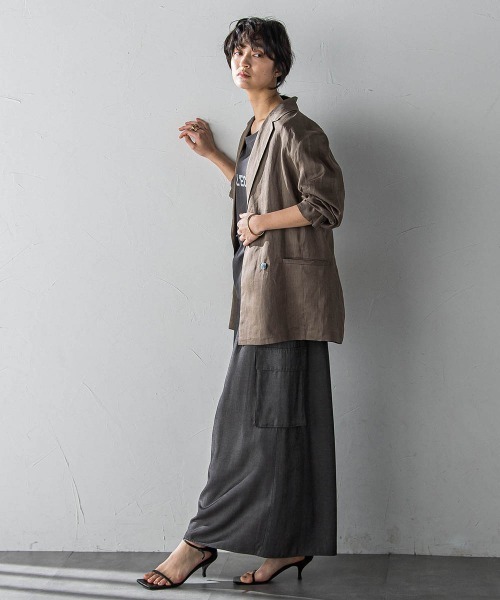 MAYSON GREY（メイソングレイ）の「シャンブレーカーゴキュロットパンツ（その他パンツ・レディース・チャコールグレー/グリーン/ライトグレー/ネイビー・M/S）」の14枚目の写真