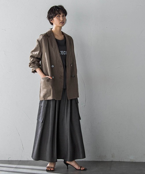 MAYSON GREY(メイソングレイ)の「シャンブレーカーゴキュロットパンツ(その他パンツ・レディース・チャコールグレー/グリーン/ライトグレー/ネイビー・M/S)」の15枚目の写真