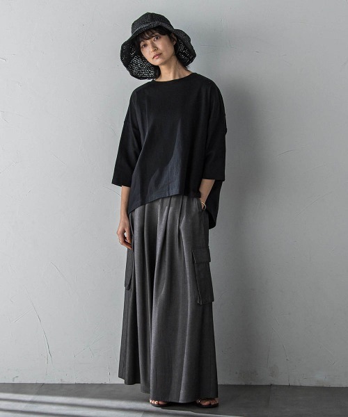 MAYSON GREY(メイソングレイ)の「シャンブレーカーゴキュロットパンツ(その他パンツ・レディース・チャコールグレー/グリーン/ライトグレー/ネイビー・M/S)」の6枚目の写真