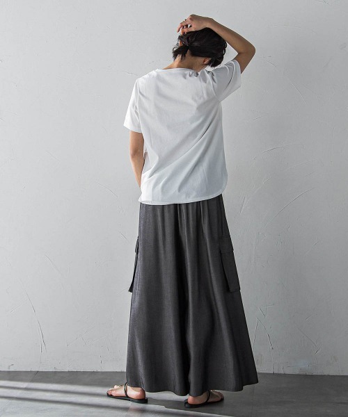 MAYSON GREY（メイソングレイ）の「シャンブレーカーゴキュロットパンツ（その他パンツ・レディース・チャコールグレー/グリーン/ライトグレー/ネイビー・M/S）」の8枚目の写真