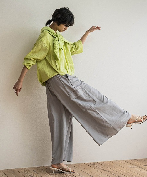 シャンブレーカーゴキュロットパンツ（その他パンツ）｜MAYSON
