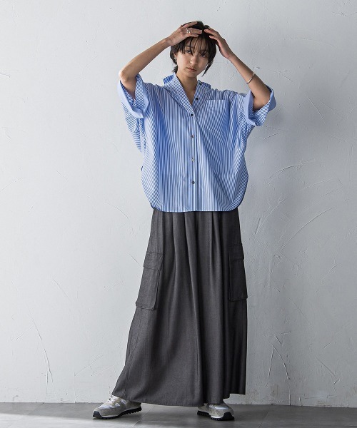 シャンブレーカーゴキュロットパンツ（その他パンツ）｜MAYSON