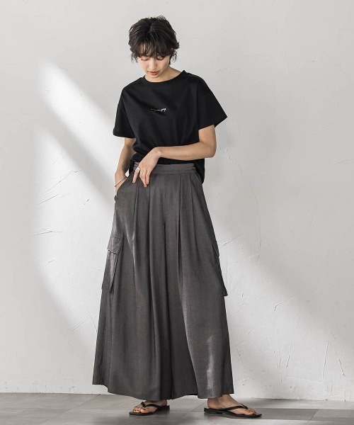 MAYSON GREY（メイソングレイ）の「シャンブレーカーゴキュロットパンツ（その他パンツ・レディース・チャコールグレー/グリーン/ライトグレー/ネイビー・M/S）」の22枚目の写真