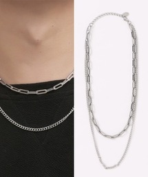 L LABEL（エルラベル）の「レイヤリング2種チェーンネックレス（ネックレス）」