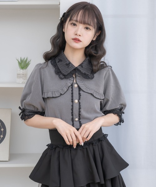 couture BY ROJITA（クチュールバイロジータ）の「ネックレスチャーム付きボレロデザインブラウス（シャツ/ブラウス・レディース・ピンク/ホワイト/その他・FREE）」の5枚目の写真