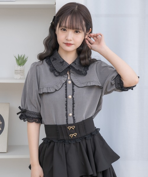 couture BY ROJITA（クチュールバイロジータ）の「ネックレスチャーム付きボレロデザインブラウス（シャツ/ブラウス・レディース・ピンク/ホワイト/その他・FREE）」の6枚目の写真