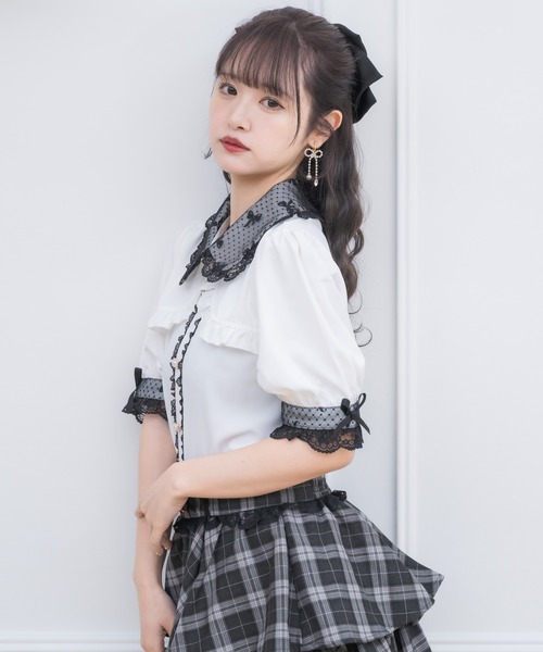 couture BY ROJITA（クチュールバイロジータ）の「ネックレスチャーム付きボレロデザインブラウス（シャツ/ブラウス・レディース・ピンク/ホワイト/その他・FREE）」の12枚目の写真