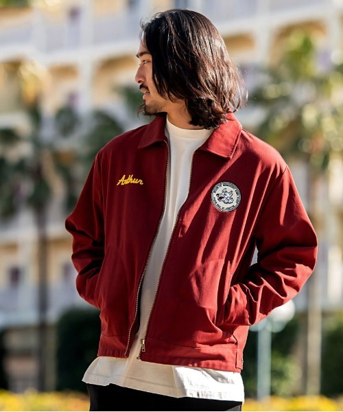 ALCARZA/アルカーザ』ワッペンジップアップジャケット(狼)（ブルゾン