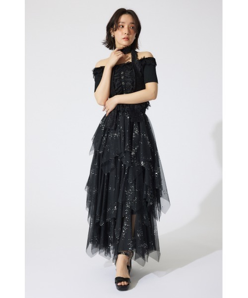 rienda リエンダ　レースコンビリブニットトップス 夏服 半袖 サマーニット セール】レースコンビリブニットトップス 夏服 半袖 サマー