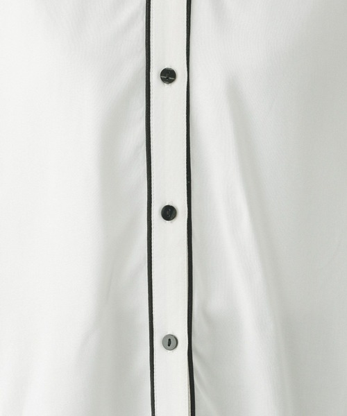 GLOBAL WORK（グローバルワーク）の「さらさらリラックスバックフレア/290896（シャツ/ブラウス・レディース・ストライプ/オフホワイト/ブラック/イエロー系8・MEDIUM/LARGE）」の10枚目の写真