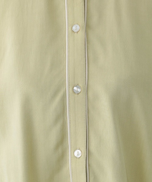 GLOBAL WORK（グローバルワーク）の「さらさらリラックスバックフレア/290896（シャツ/ブラウス・レディース・ストライプ/オフホワイト/ブラック/イエロー系8・MEDIUM/LARGE）」の12枚目の写真