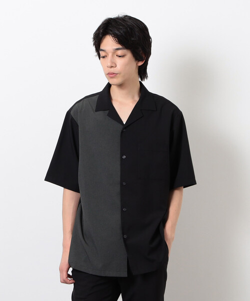 COMME CA ISM（コムサイズム）の「【セットアップ対応】ライトウエイト ポリエステル ブロッキング オープンカラー シャツ（シャツ/ブラウス・メンズ・ネイビー/ベージュ/ブラック/カーキ・MEDIUM/LARGE/X-LARGE）」の16枚目の写真