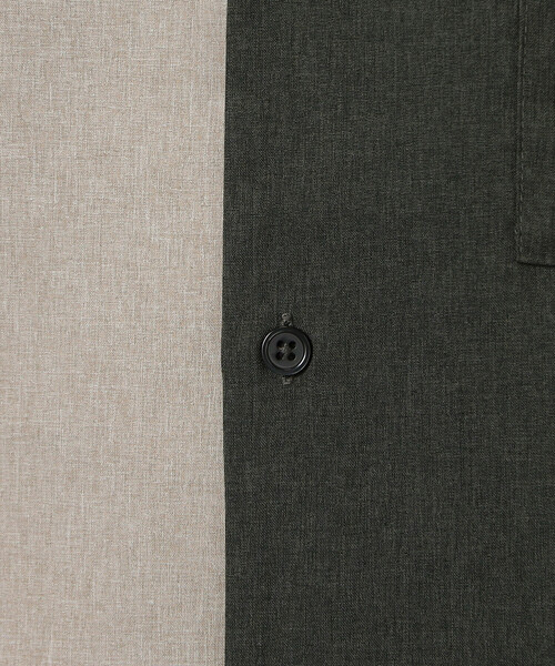 COMME CA ISM（コムサイズム）の「【セットアップ対応】ライトウエイト ポリエステル ブロッキング オープンカラー シャツ（シャツ/ブラウス・メンズ・ネイビー/ベージュ/ブラック/カーキ・MEDIUM/LARGE/X-LARGE）」の11枚目の写真