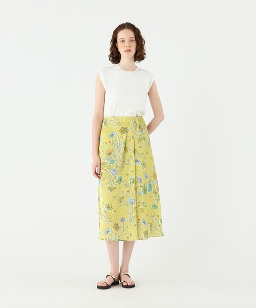新品✨Ballsey Collage Bloom アシンメトリータックスカート 別注】manipuri for Ballsey Collage Bloom アシンメトリータックス