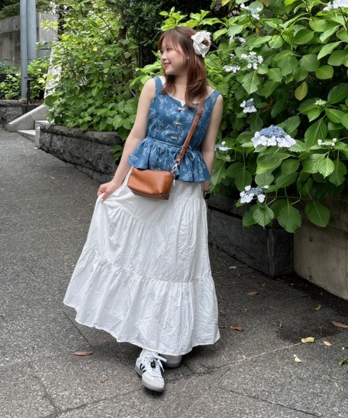 idem イデム　flower jacquard denim bustier flower jacquard denim bustier – idem