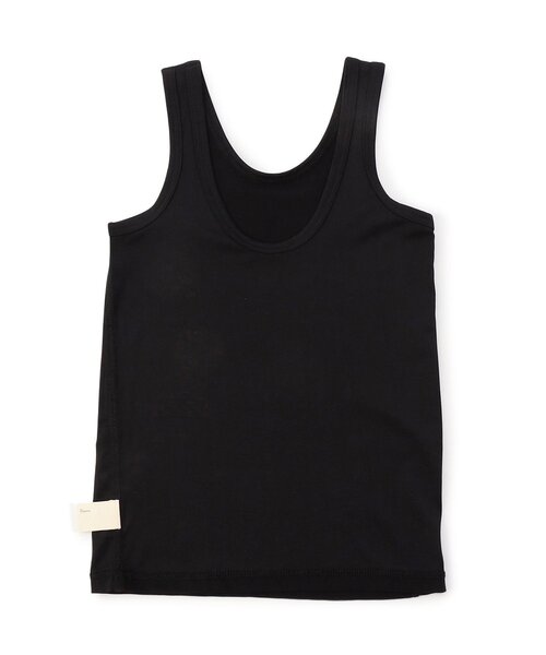 apres les cours(アプレレクール)の「【WEB限定/ジュニア対応】ひんやり天竺深あきインナータンク(インナーウェア/肌着・キッズ・ブラック/グレー/オフホワイト/ベージュ/ラベンダー/サーモンピンク・90/100/110/120/80/130/140)」の8枚目の写真