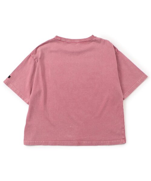 algy（アルジー）の「ピグメント風アップリケロゴ半袖T（Tシャツ/カットソー・キッズ・チャコール/カーキ/ピンク・X-SMALL/XX-SMALL/SMALL/MEDIUM）」の9枚目の写真