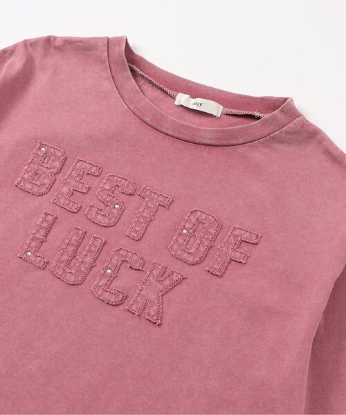 algy（アルジー）の「ピグメント風アップリケロゴ半袖T（Tシャツ/カットソー・キッズ・チャコール/カーキ/ピンク・X-SMALL/XX-SMALL/SMALL/MEDIUM）」の10枚目の写真