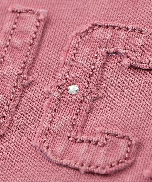 algy（アルジー）の「ピグメント風アップリケロゴ半袖T（Tシャツ/カットソー・キッズ・チャコール/カーキ/ピンク・X-SMALL/XX-SMALL/SMALL/MEDIUM）」の12枚目の写真