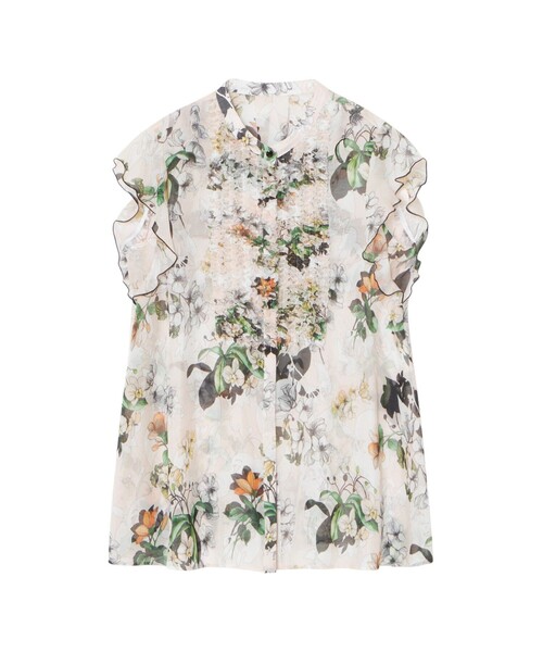 ANAYI（アナイ）の「bouquet プリント ミニフリルブラウス（シャツ/ブラウス・レディース・ブルー/コーラル・38/36）」の13枚目の写真