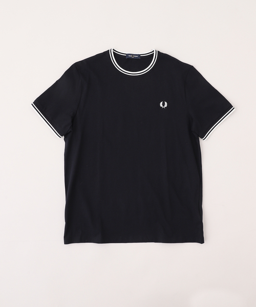 FRED PERRY(フレッドペリー)の「FRED PERRY(フレッドペリー) TWIN TIPPED Tシャツ M1588(Tシャツ/カットソー・メンズ・チャコールグレー/ブラック/ホワイト/ネイビー/ダークブルー・MEDIUM/LARGE/X-LARGE)」の4枚目の写真