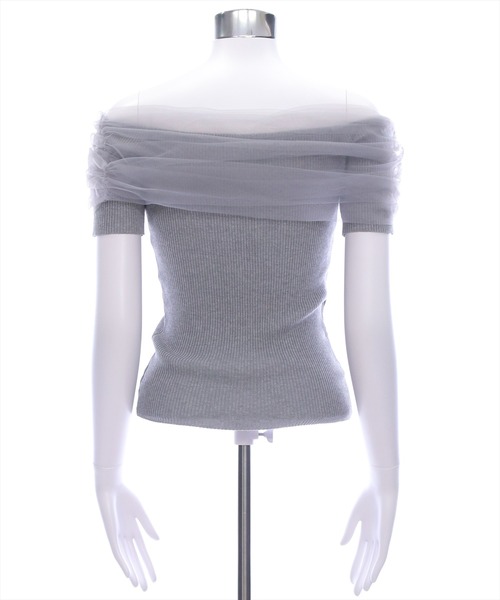 clear（クリア）の「チュールリボンデザインニットトップス[フェミニン ニット チュール リボン]≪2025SS新作≫（ニット/セーター・レディース・ブラック/グレー/オフホワイト/モカ/ボルドー・F）」の21枚目の写真