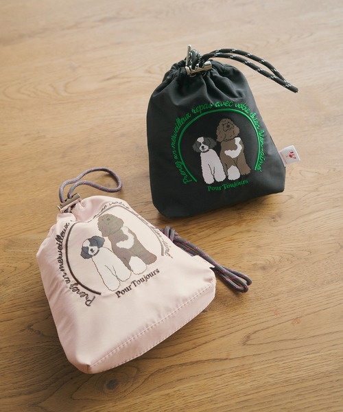 ROPE' PICNIC(ロペピクニック)の「【DOG】【comif(コミフ)×ROPE' PICNIC】刺繍お散歩ショルダーバッグ(ショルダーバッグ・レディース・ブラック/ピンク系その他2・FREE)」の3枚目の写真