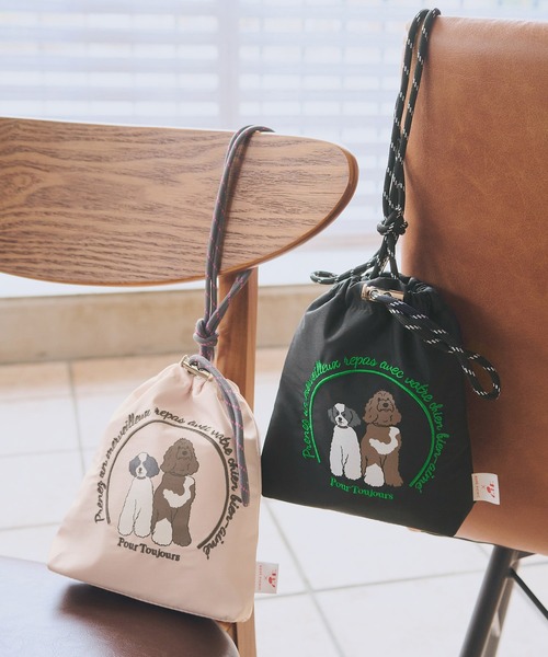 ROPE' PICNIC(ロペピクニック)の「【DOG】【comif(コミフ)×ROPE' PICNIC】刺繍お散歩ショルダーバッグ(ショルダーバッグ・レディース・ブラック/ピンク系その他2・FREE)」の4枚目の写真