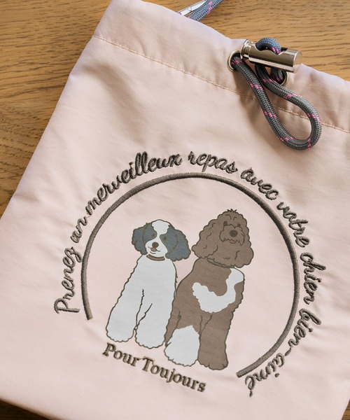 ROPE' PICNIC(ロペピクニック)の「【DOG】【comif(コミフ)×ROPE' PICNIC】刺繍お散歩ショルダーバッグ(ショルダーバッグ・レディース・ブラック/ピンク系その他2・FREE)」の14枚目の写真