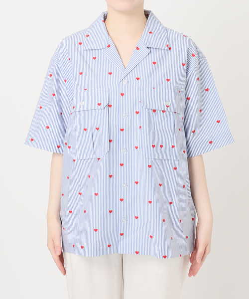 OUTDOOR PRODUCTS(アウトドアプロダクツ)の「ハートジャガード WORK SHIRT(シャツ/ブラウス・レディース・サックスブルー・FREE)」の11枚目の写真