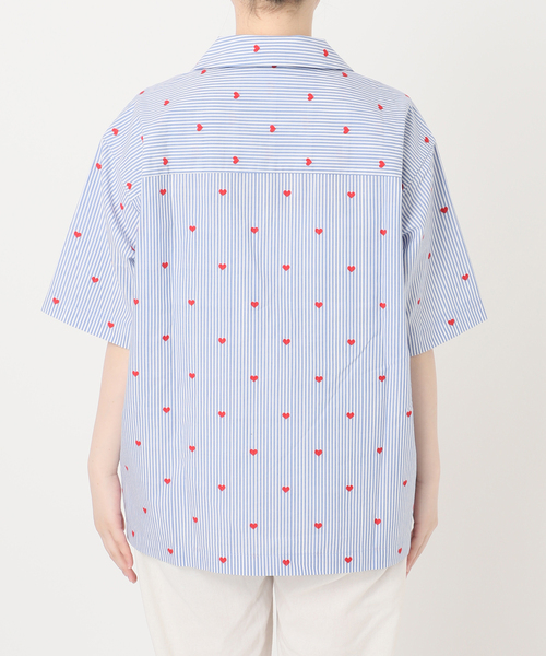 OUTDOOR PRODUCTS(アウトドアプロダクツ)の「ハートジャガード WORK SHIRT(シャツ/ブラウス・レディース・サックスブルー・FREE)」の13枚目の写真